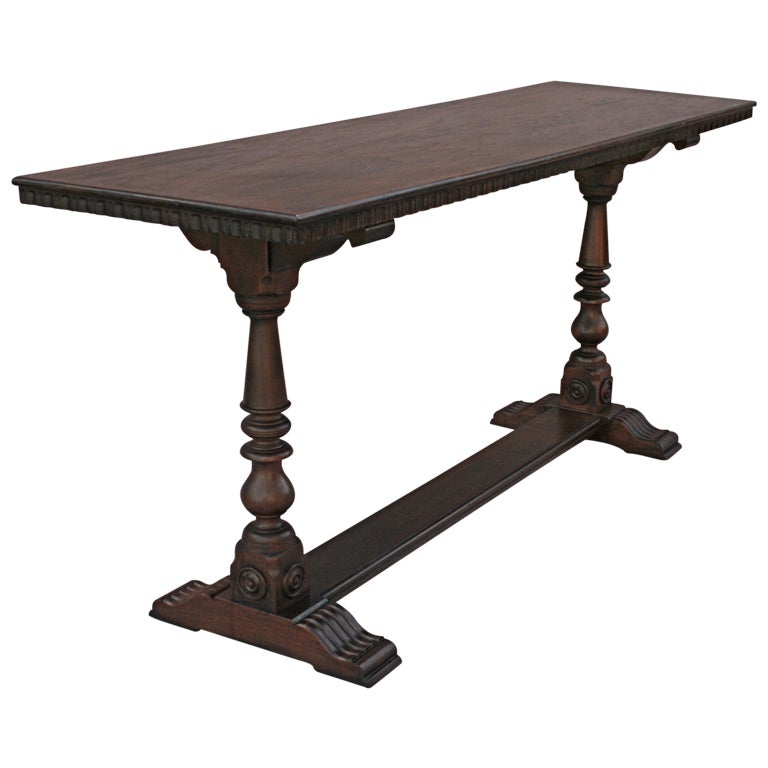 Narrow Spanish Revival Console Table at 1stDibs
