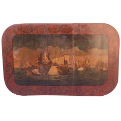 Naval Theme Hand Painted Gate Leg Table