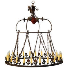 1- 1920
s Grand Scale Bell Cie Chandelier