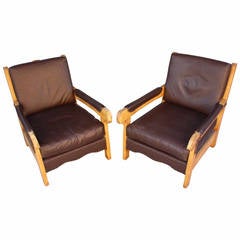 Antique Pair of Rancho Monterey Armchairs