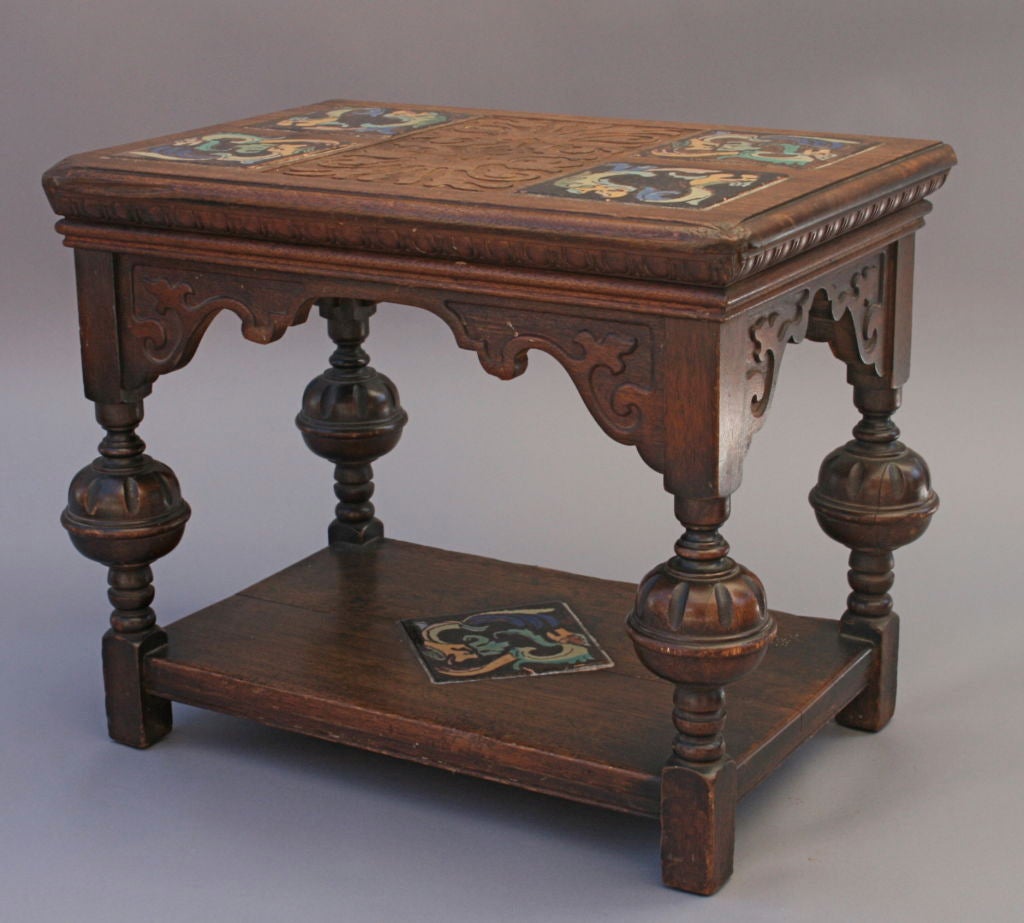 American Los Angeles Furniture Co. Table set with Tudor Tile