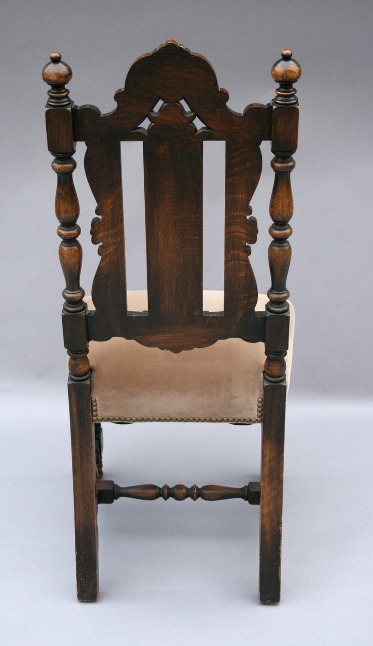 Antique Set Of 8 Marshall Laird Dining Room Chairs In Excellent Condition In Pasadena, CA