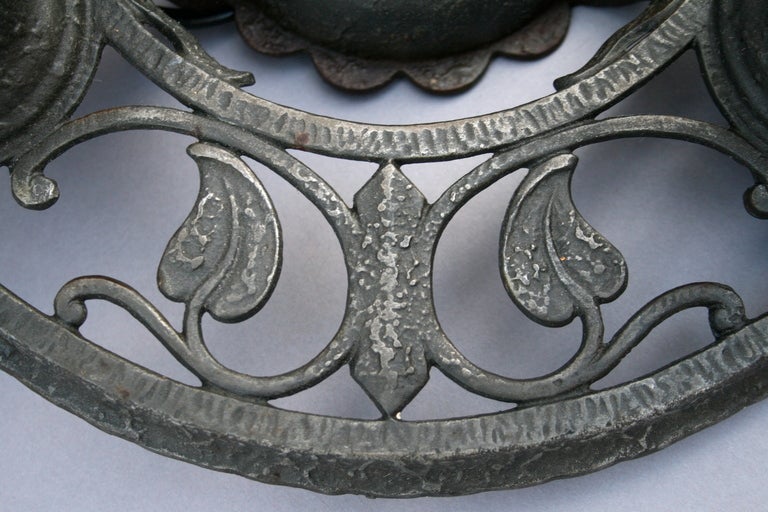 1920's Cast Iron 3-Light Ceiling Mount Fixture