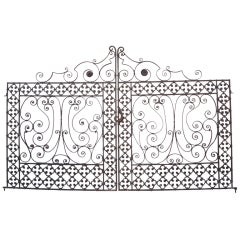 Antique Pair Of Wrought Iron Gates