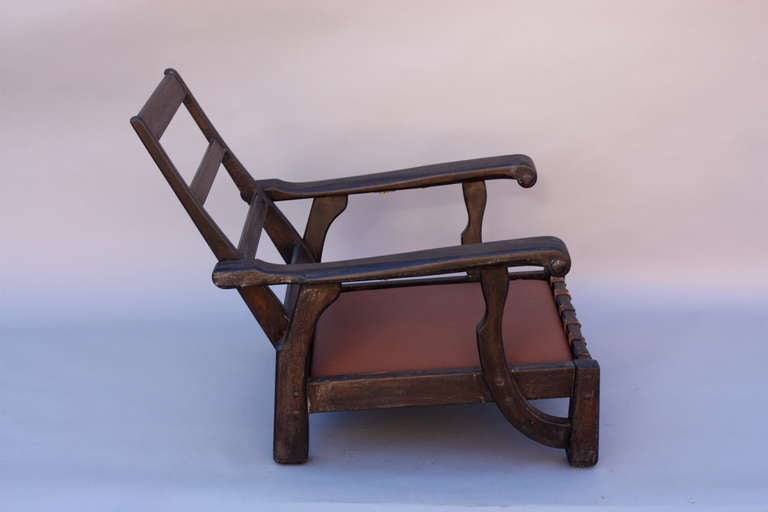 1930s Barker Brothers Monterey Period Morris Chair In Good Condition In Pasadena, CA