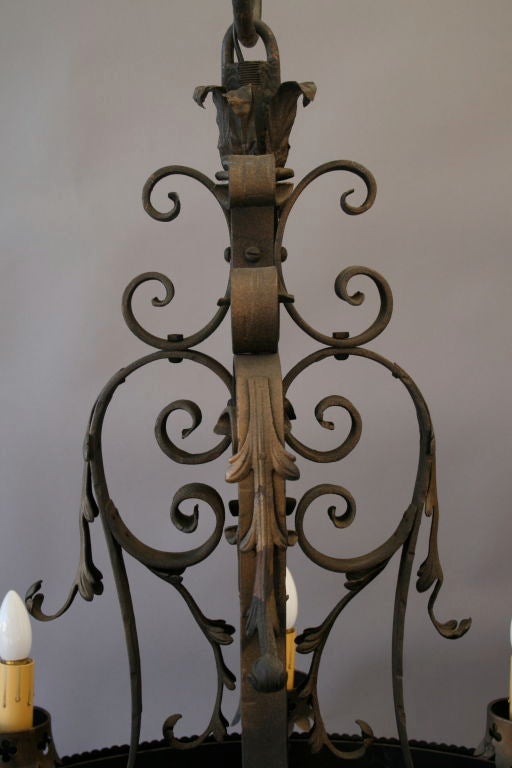 20th Century Large Scale Spanish Revival/Gothic Flavored Chandelier