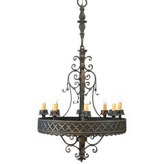 Large Scale Spanish Revival/Gothic Flavored Chandelier