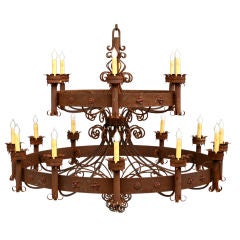 Vintage Exceptionally Large-Scale Spanish Revival Chandelier
