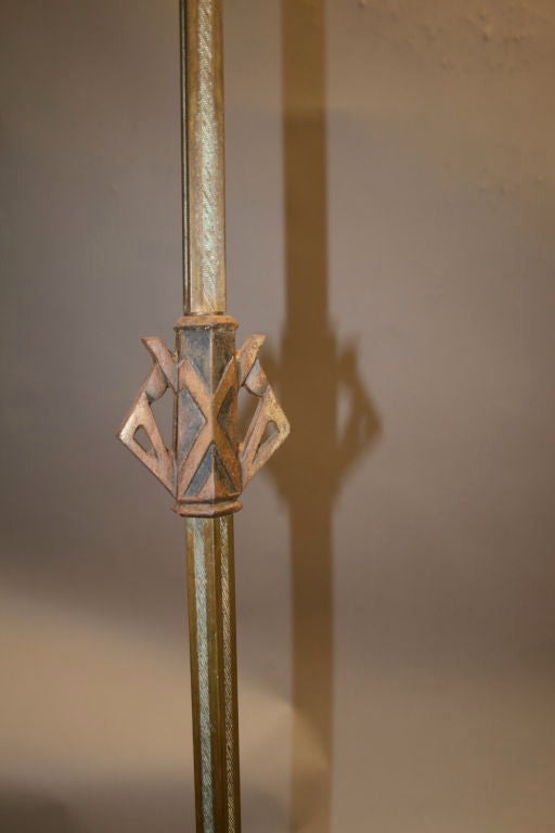 1920's Floor Lamp with Period Mica Shade 1
