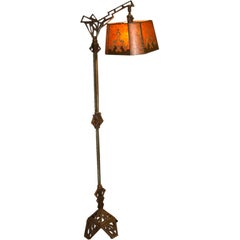 1920's Floor Lamp with Period Mica Shade