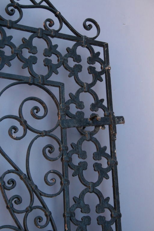 American Single Wrought Iron Spanish Revival Gate