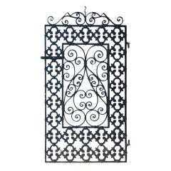 Single Wrought Iron Spanish Revival Gate