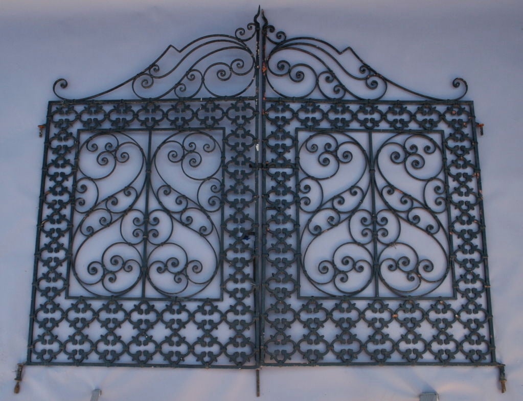 Spanish Revival Wrought Iron Driveway Gate