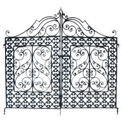 Spanish Revival Wrought Iron Driveway Gate