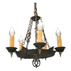 1 of 2 Small Scale Spanish Revival Chandelier
