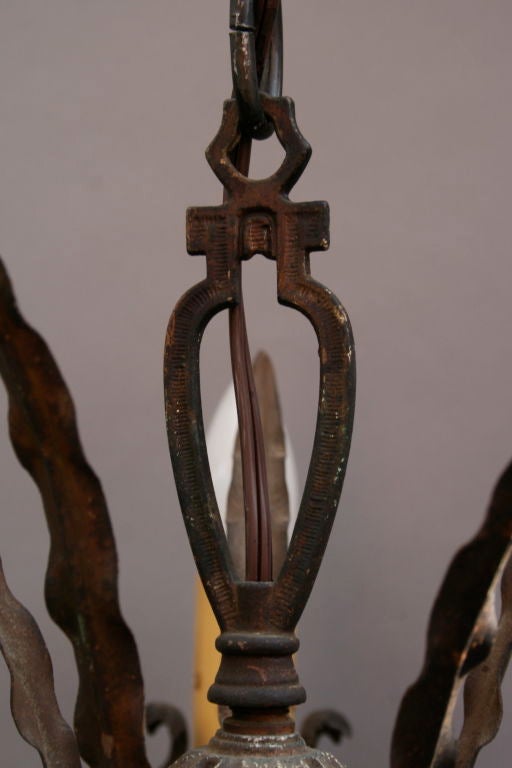Distinctively Styled 1920's Spanish Revival Chandelier
