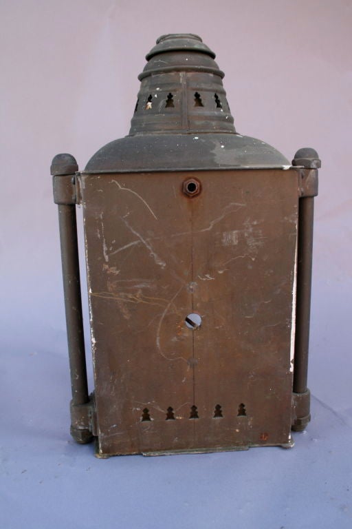 Three Vintage Brass "Perko" Industrial Marine Lanterns