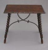 Antique Small Spanish Revival Side Table