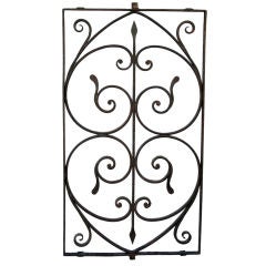 Antique 1920's Handwrought Iron Window Grill