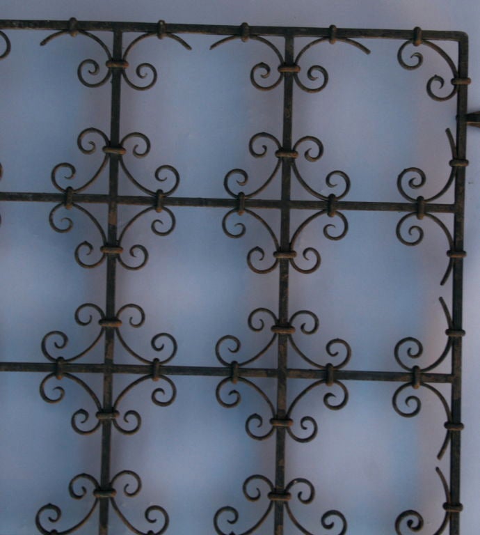 1 of 2 Iron Window Grates for the Spanish Revival Home,c. 1920's at 1stDibs
