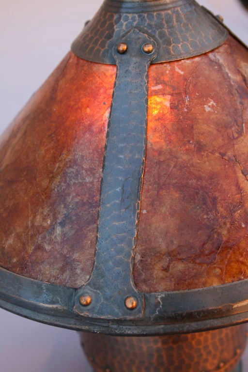 Hand-Crafted Old Mission Kopperkraft Boudoir Lamp