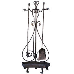 Set of Wrought Iron Fire Tool Set