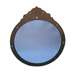 Antique Large Round Moorish Mirror, c. 1900