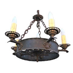 Classic Spanish Revival Chandelier c. 1920's