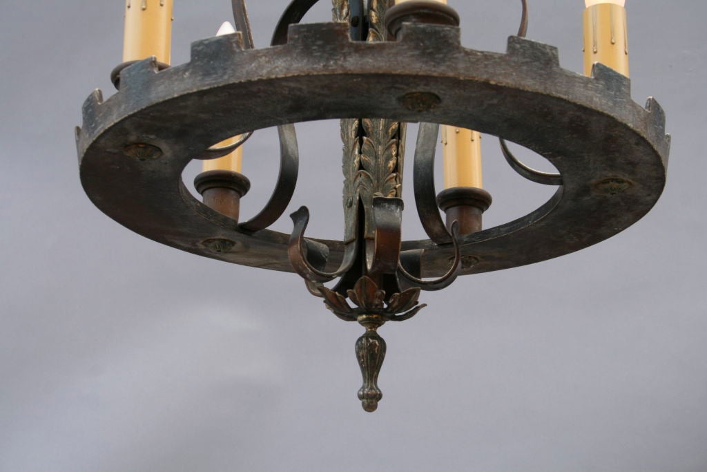 American Small 1920's Spanish Revival Chandelier