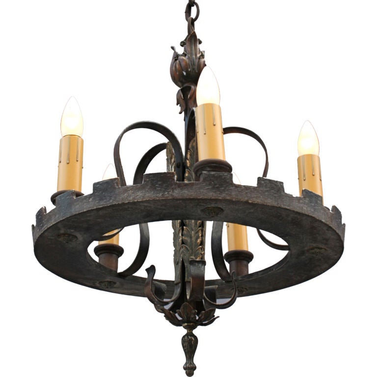 Small 1920's Spanish Revival Chandelier