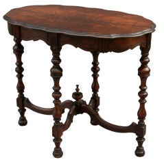 1920's Burled Walnut Side Table