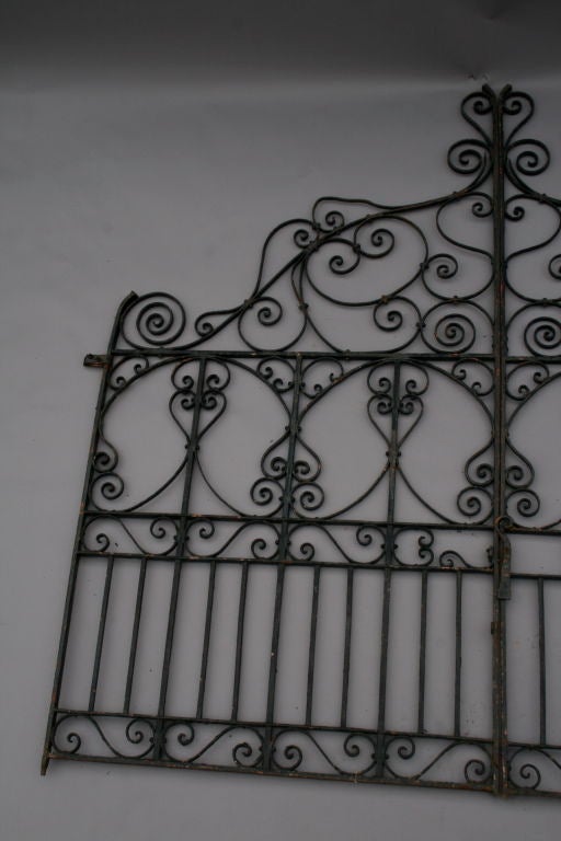 American Pair of 1920's Wrought Iron Gates