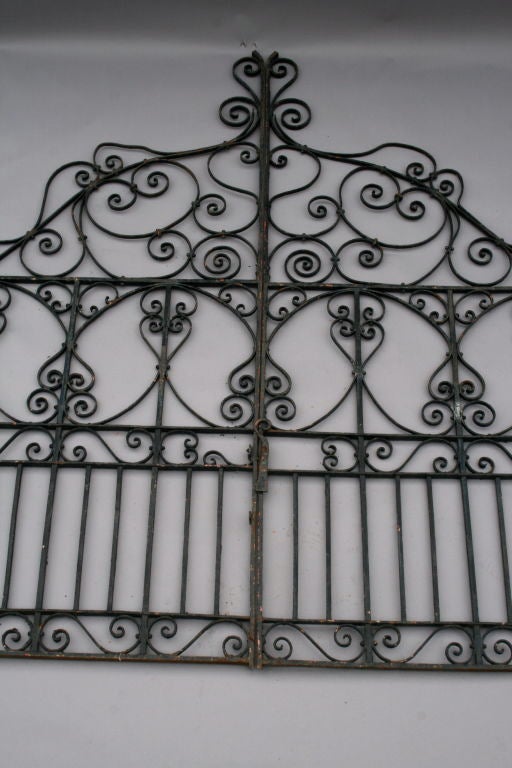 20th Century Pair of 1920's Wrought Iron Gates
