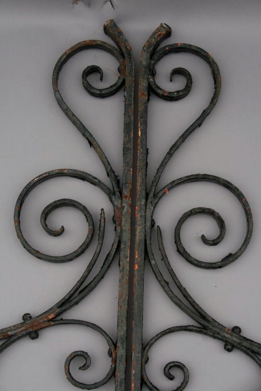 Pair of 1920's Wrought Iron Gates 2