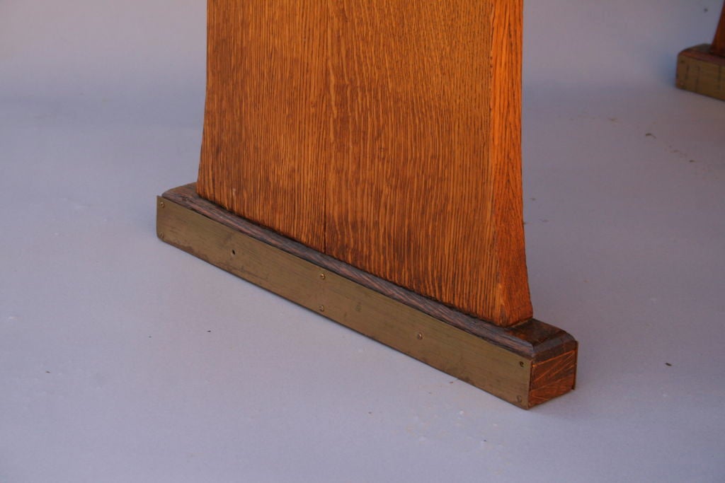 Arts & Crafts Oak Partner's Desk 2