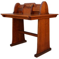 Bureau d'associé en chêne Arts & Crafts