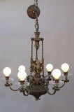 Incredible and Rare 1920's Chandelier with Glass Fruit