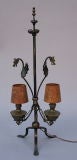 Antique 1920
s Table Lamp with Winged Dragons