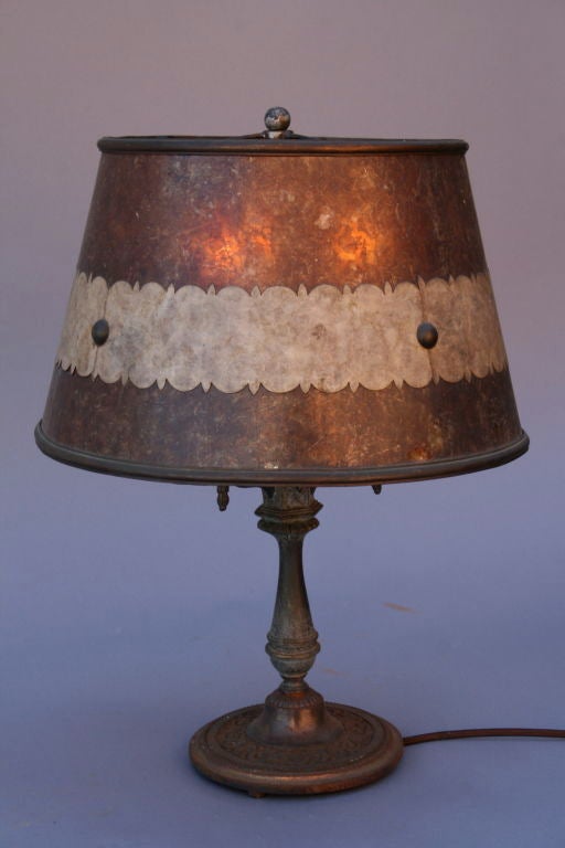 1920's Table Lamp with Original Mica Shade