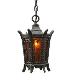 1920
s Cast Iron Spanish Revival Pendant