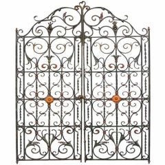 Larger Incredibly Intricate 1920's Wrought Iron Gate