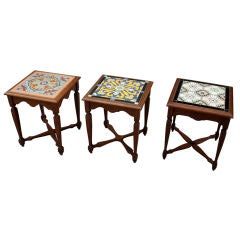 Gladding McBean 1920's Set Of Three Table