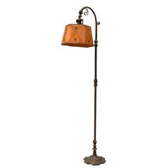 Bridge Lamp With Parchment Shade