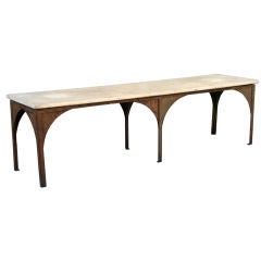 Iron And Marble Long Console Table
