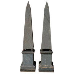 Tall Vintage Wood Obelisks