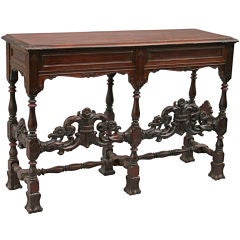 Antique Carved Mahogany Console