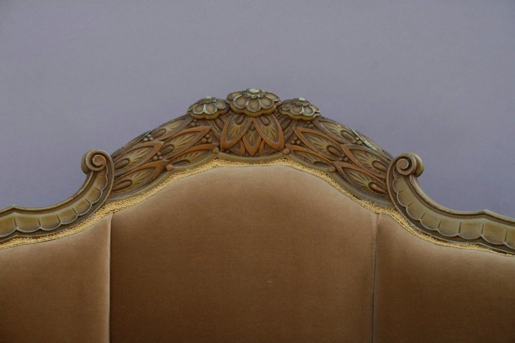 Elegant French Settee with Channeled Back