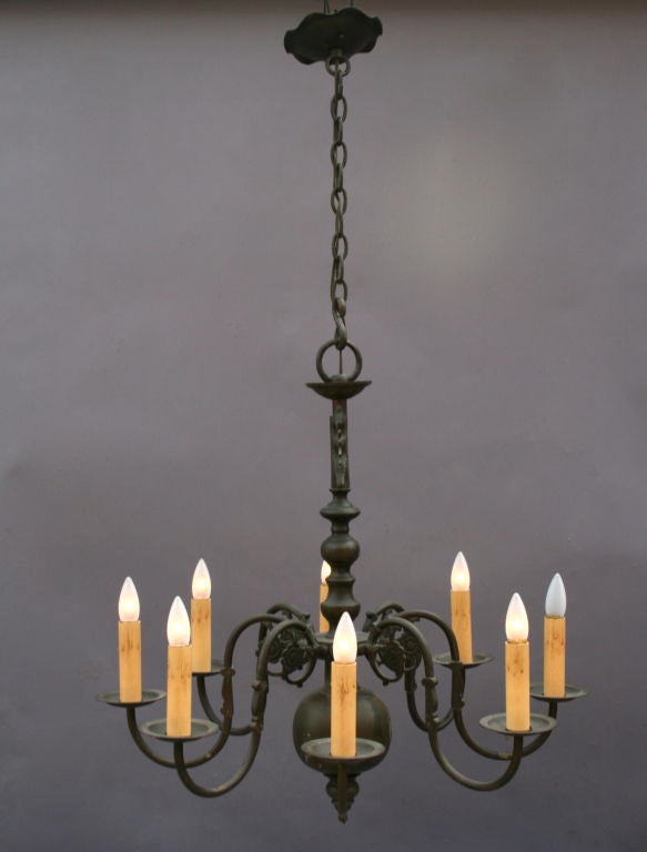 8-Light Chandelier w/ Bird Detail