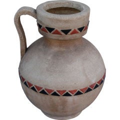 Hillside Pottery Ewer with Two Bands of Tile
