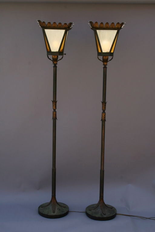 Pair of Spectacular 1920's Torchieres 4